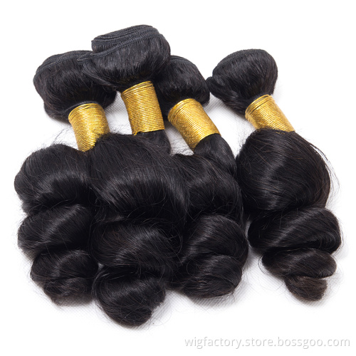 100% Indian  hair bundles wholesale,hot selling Indian  hair loose wave bundles,loose wave bundles human hair